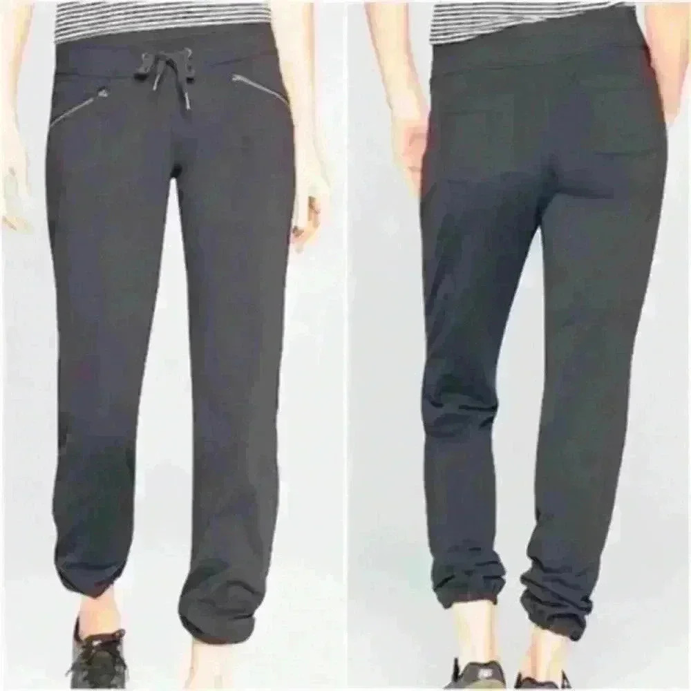 Athleta Farallon Athletic Grey Front Zipper Pockets Jogger Pants Size S - Picture 4 of 6